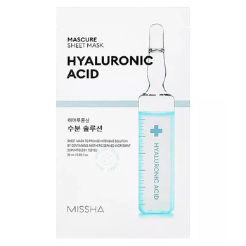 Missha - Mascure Hydra Solution Sheet Mask - Hyaluronic Acid – Łagodząco-Nawilżająca Maseczka w Płachcie na bazie Kwasu Hialuronowego – 28ml