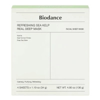 Biodance - Refreshing Sea Kelp Real Deep Mask Set - Zestaw Kojąco-Nawilżających Masek Kolagenowych do Twarzy - 34g 4szt