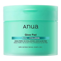 Anua - PDRN 100 Hyaluronic Acid Glow Pad - Nawilżająco-Rozświetlające Płatki do Twarzy - 180ml (60szt)