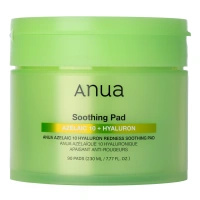 Anua - Azelaic 10+ Hyaluron Redness Soothing Pad – Płatki Łagodzące Zaczerwienienia z 10% Kwasem Azelainowym i Kwasem Hialuronowym – 230ml 90szt.