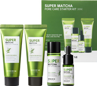 Some By Mi - Super Matcha Pore Care Starter Kit 42g, 42ml, 30ml, 10ml - Zestaw Kosmetyków do Walki z Rozszerzonymi Porami